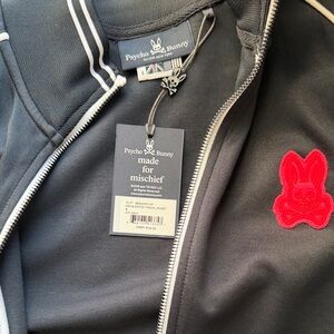 Psycho Bunny Black Jacket with Red Logo